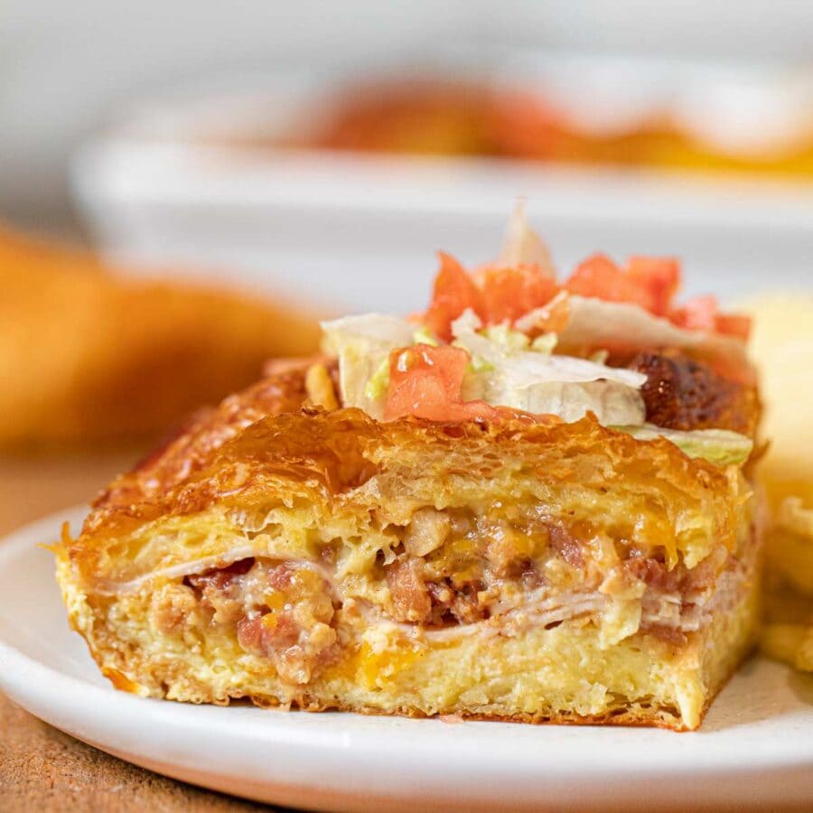 Slice of Club Sandwich Bake