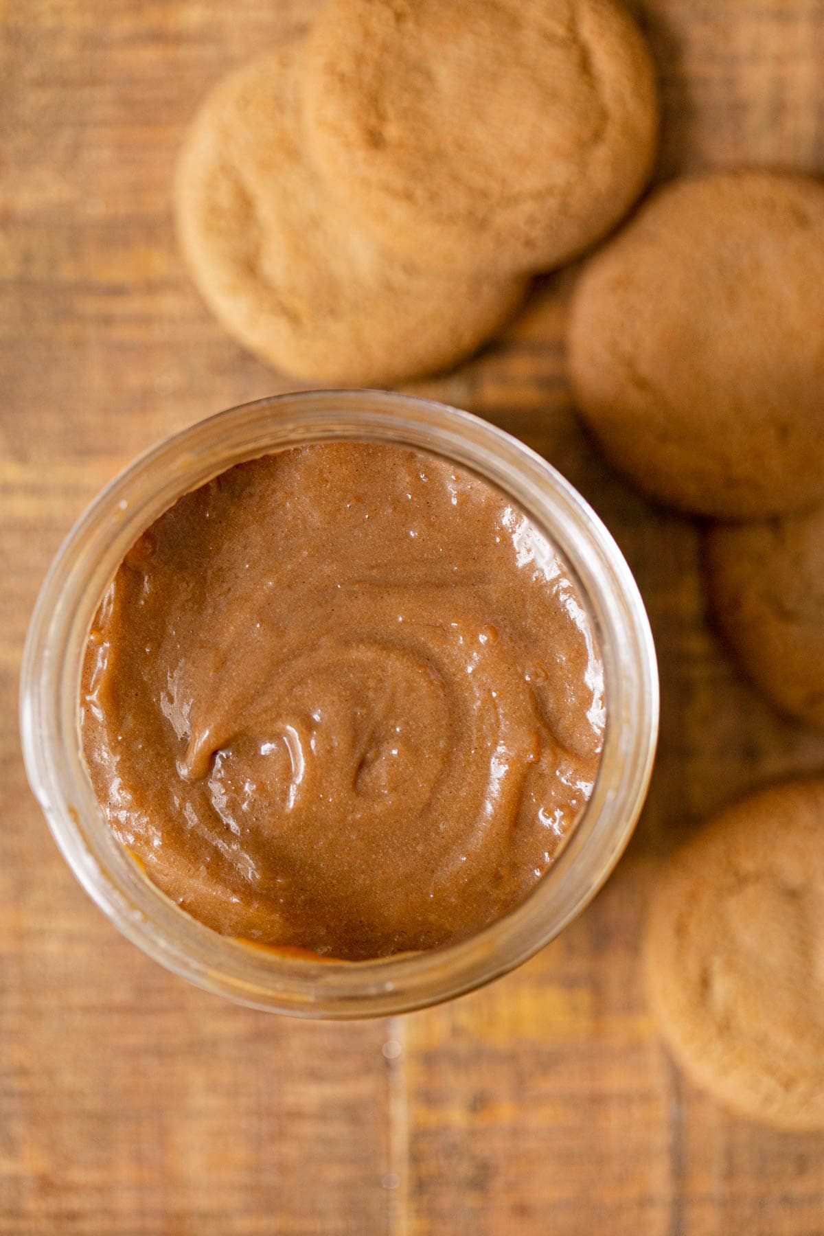 Gingerbread Cookie Butter in jar top down