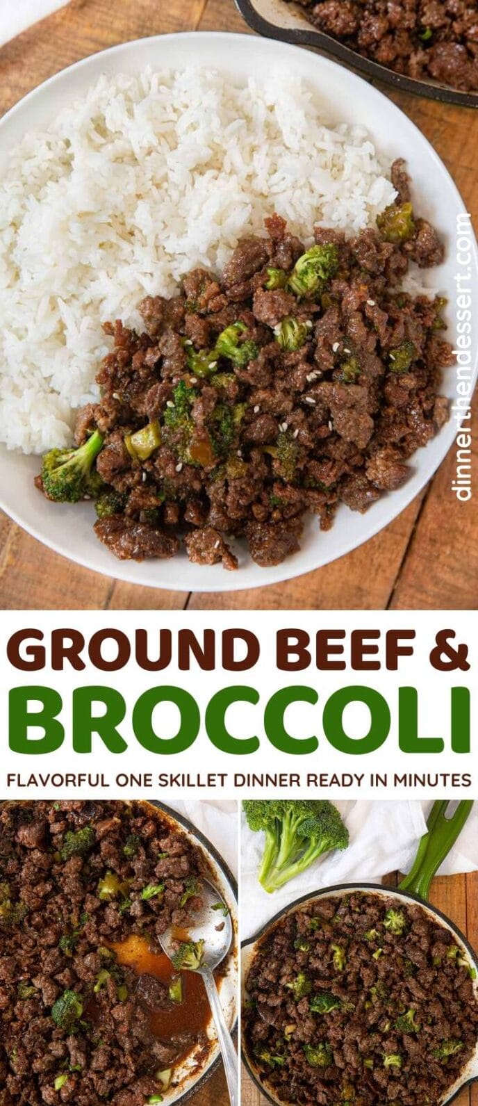 Ground Beef and Broccoli collage