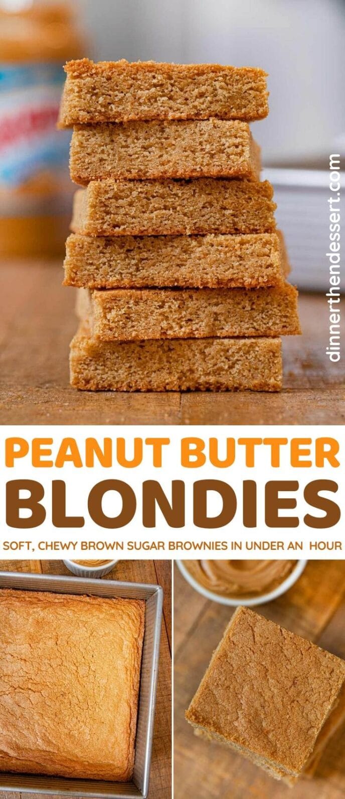 Peanut Butter Blondies collage