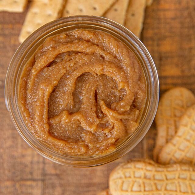 Peanut Butter Cookie Butter surrounded by cookies