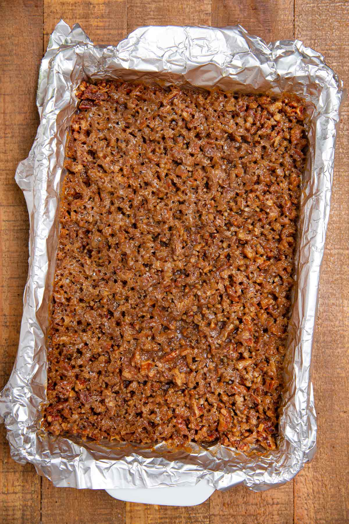 Pecan Pie Bark after baking