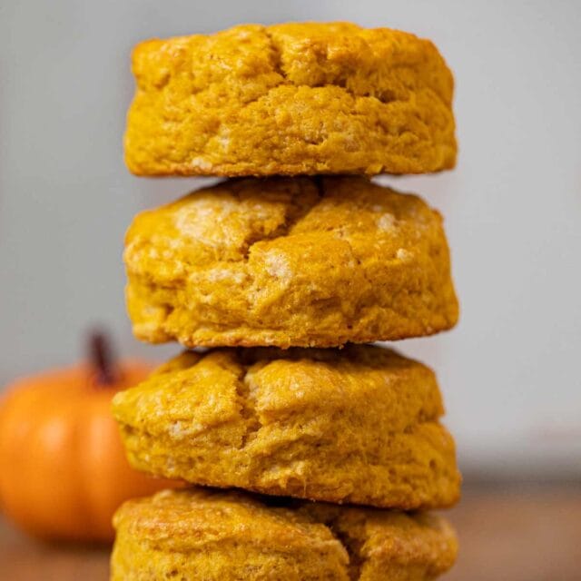 Pumpkin Biscuits in a stack