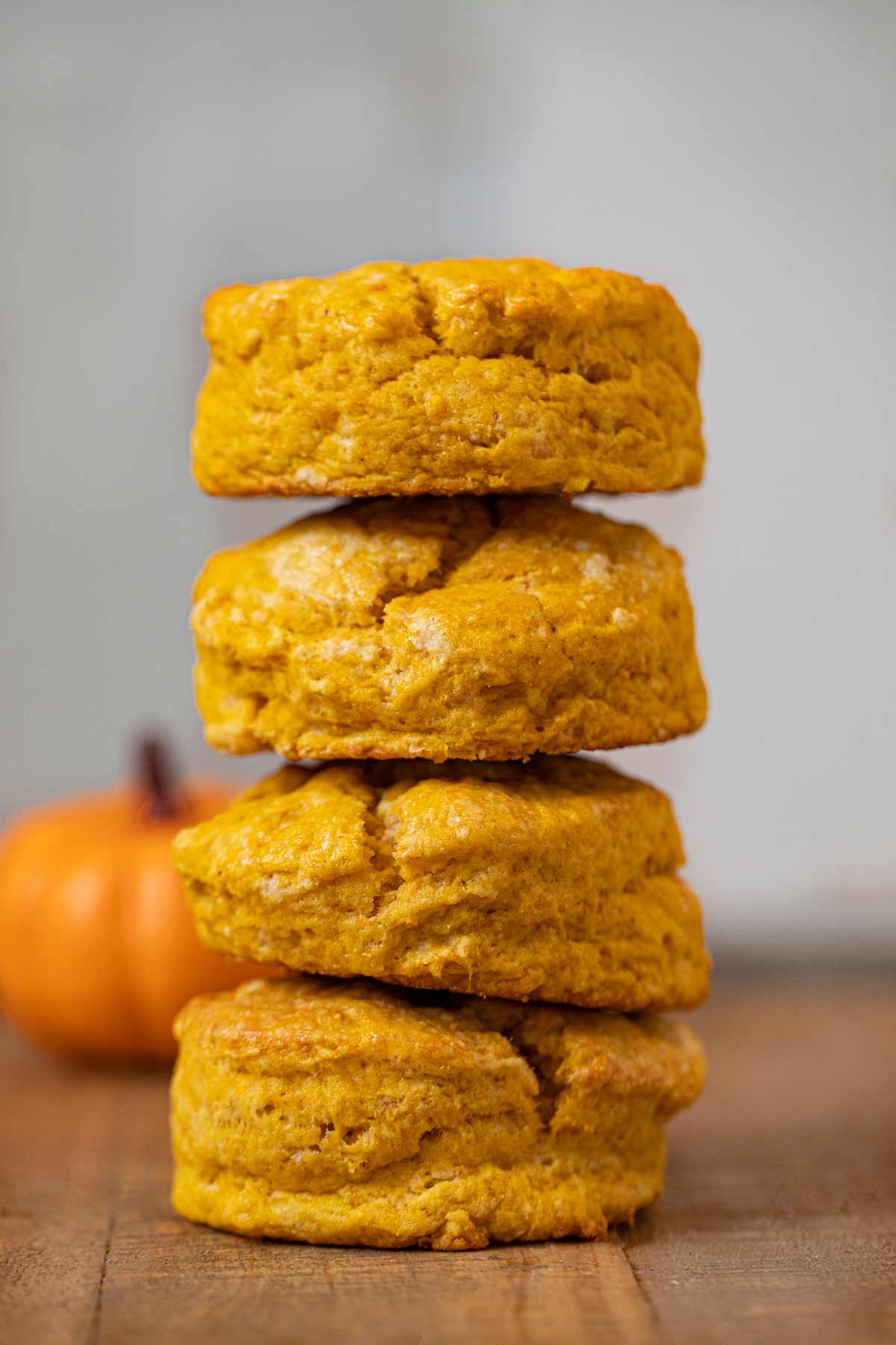 Pumpkin Biscuits in a stack