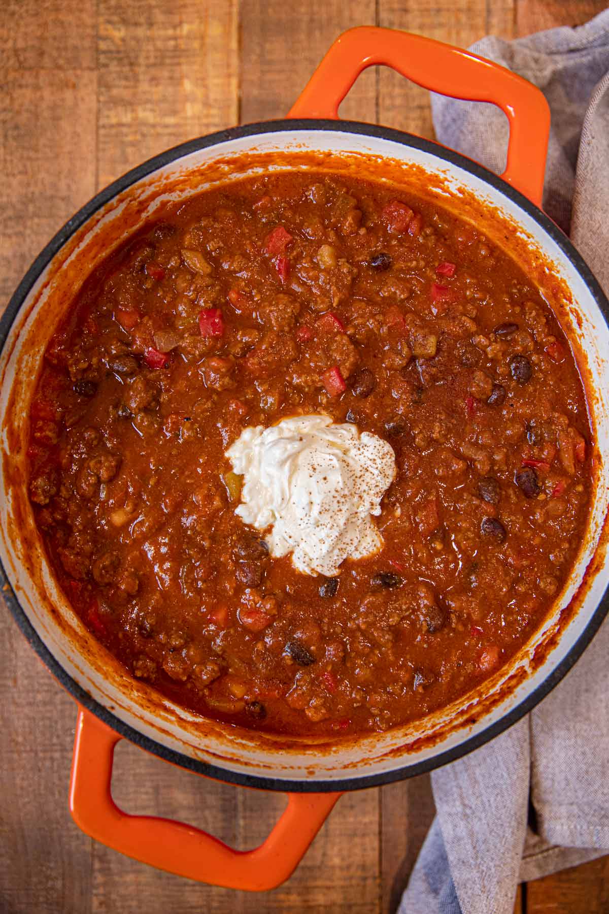 Pumpkin Chili in orange pot