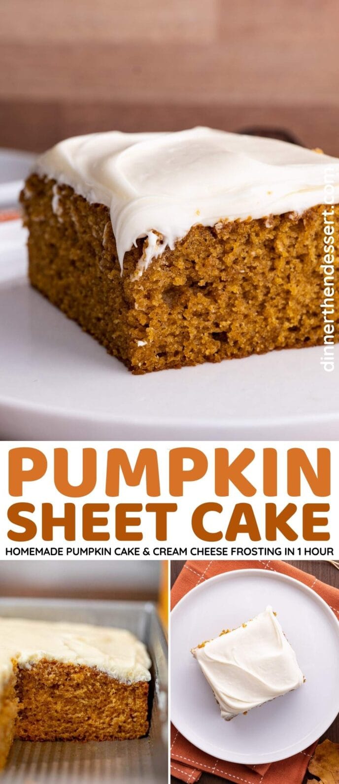 Pumpkin Sheet Cake Collage