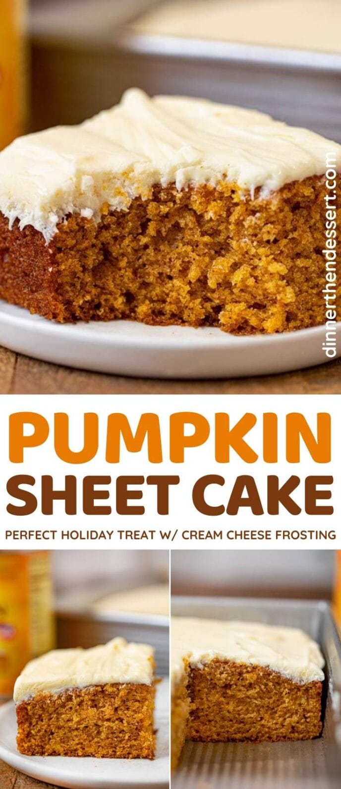 Pumpkin Sheet Cake collage