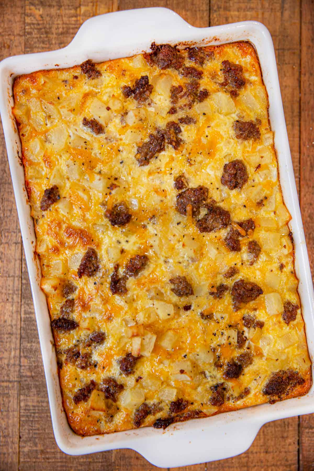 Sausage Casserole in baking dish