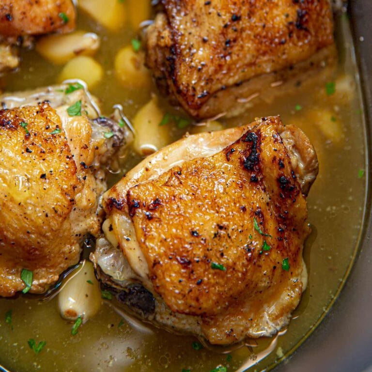 Slow Cooker 40 Clove of Garlic Chicken Recipe - Dinner, then Dessert