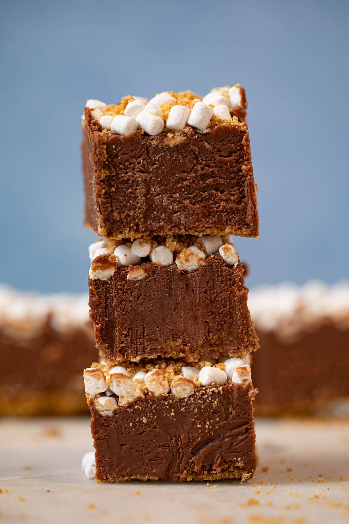 Stack of S'mores fudge