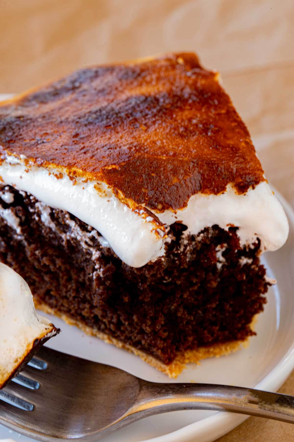 Slice of S'mores Pie on plate