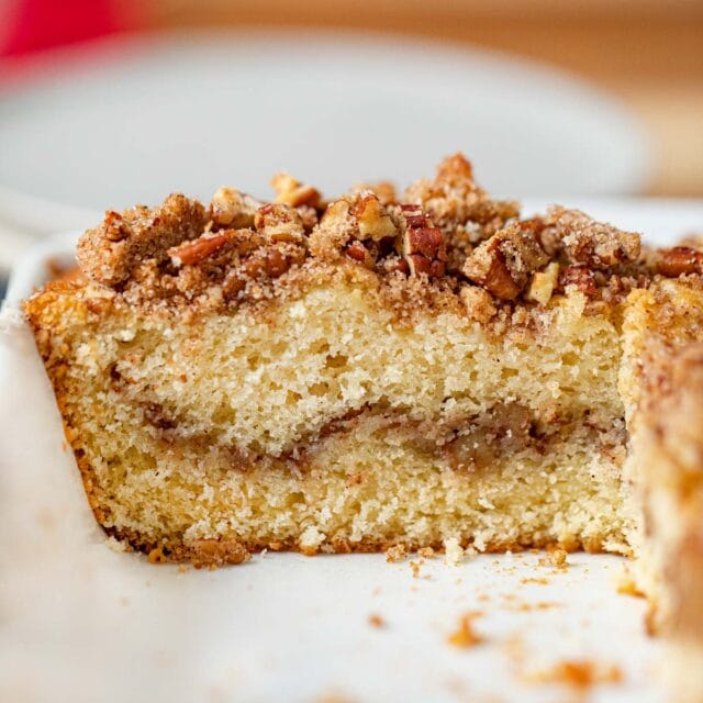 cross section of Sour Cream Coffee Cake