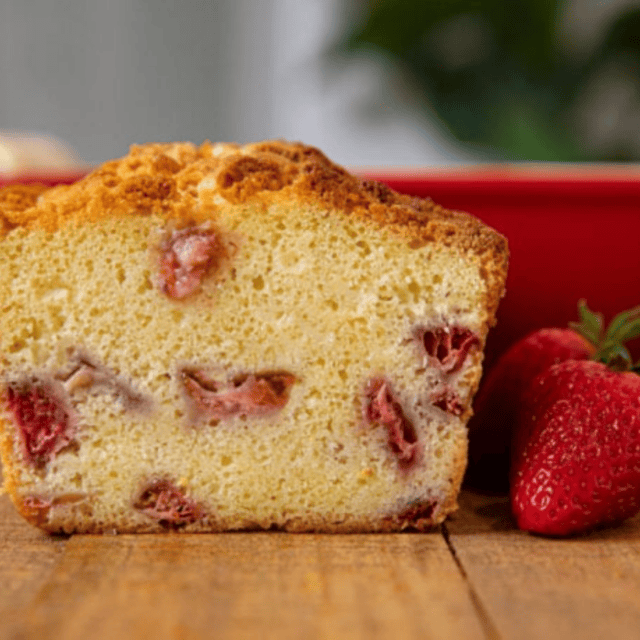 side view of loaf cake