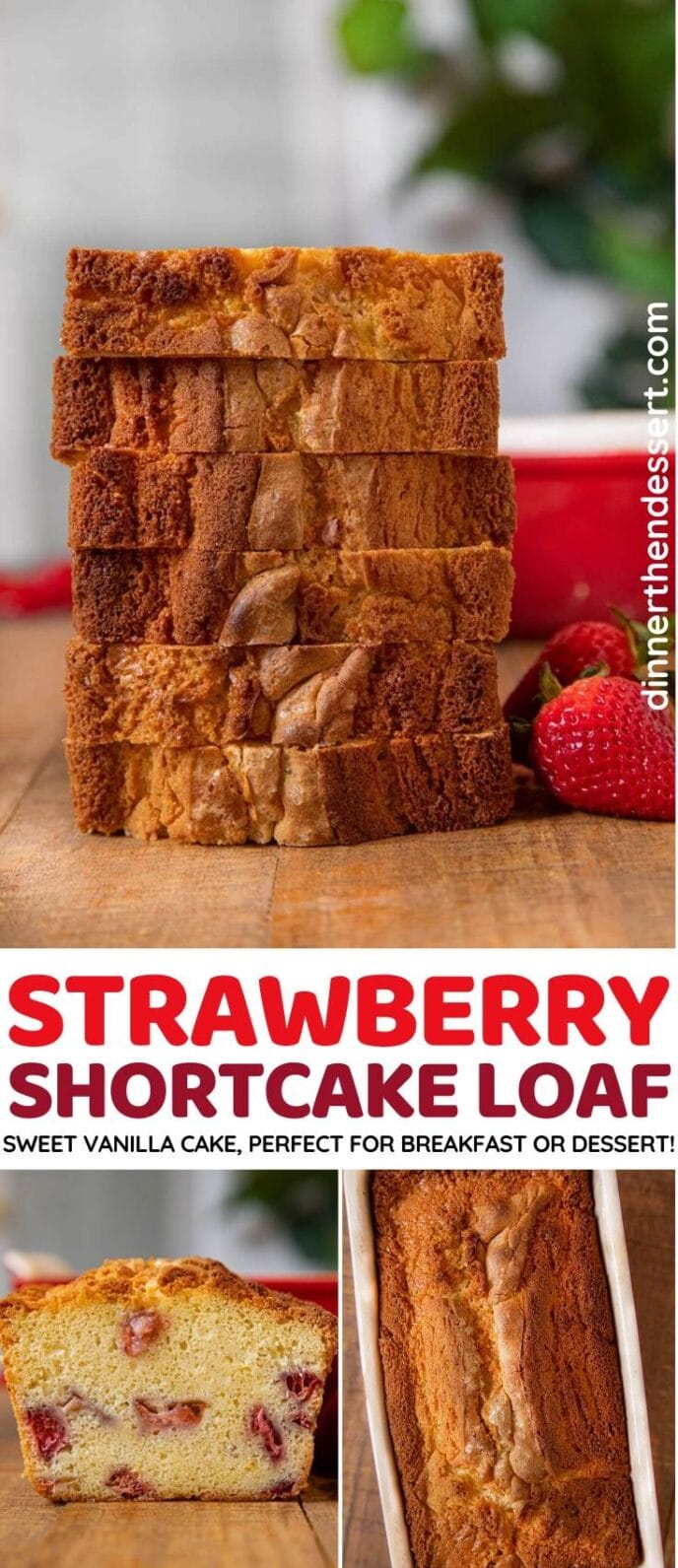 Strawberry Shortcake Loaf collage