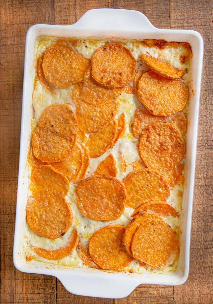 Sweet Potatoes au Gratin Recipe (Holiday Side!) Dinner, then Dessert