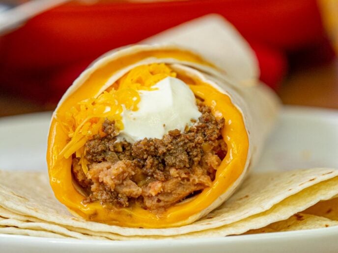 Taco Bell Beefy 5-Layer Burrito (Copycat) Recipe- Dinner, then Dessert