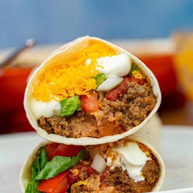 Taco Bell Burrito Supreme on plate