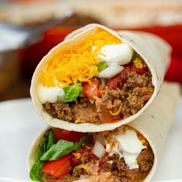 Taco Bell Burrito Supreme on plate