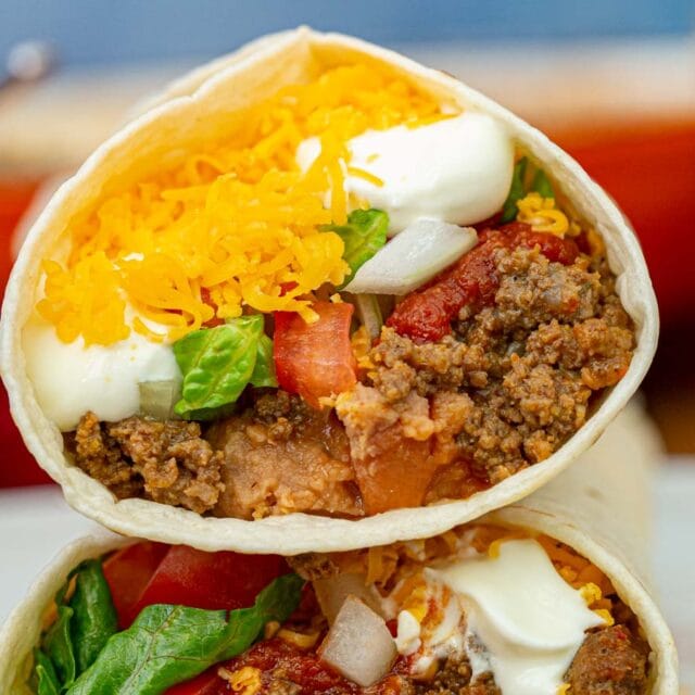 Taco Bell Burrito Supreme on plate