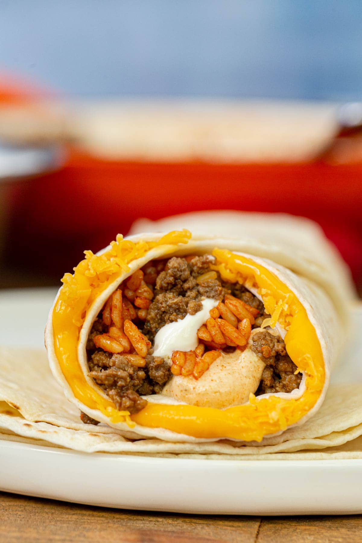 Taco Bell Quesarito on plate