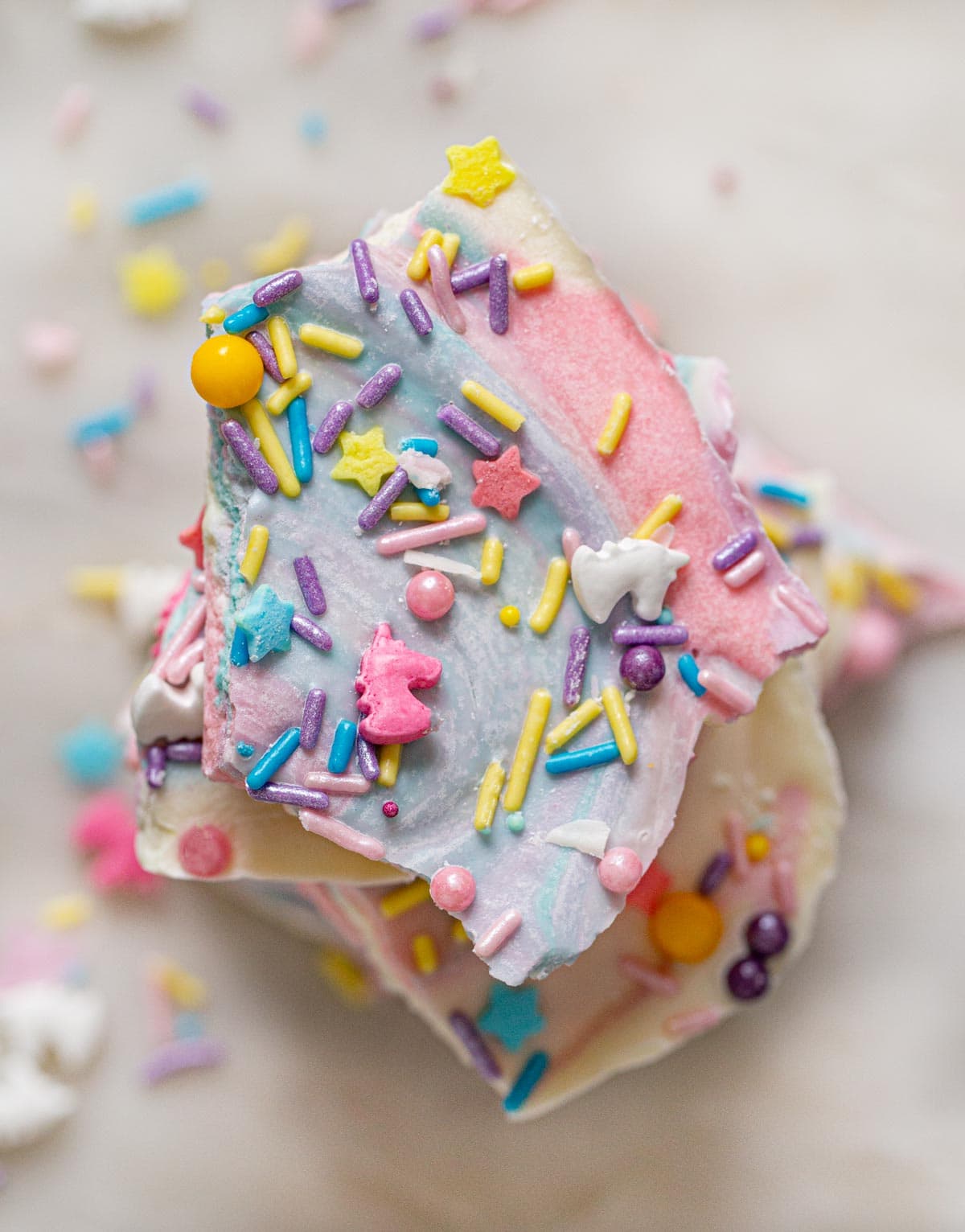 top down of piece of Unicorn Bark