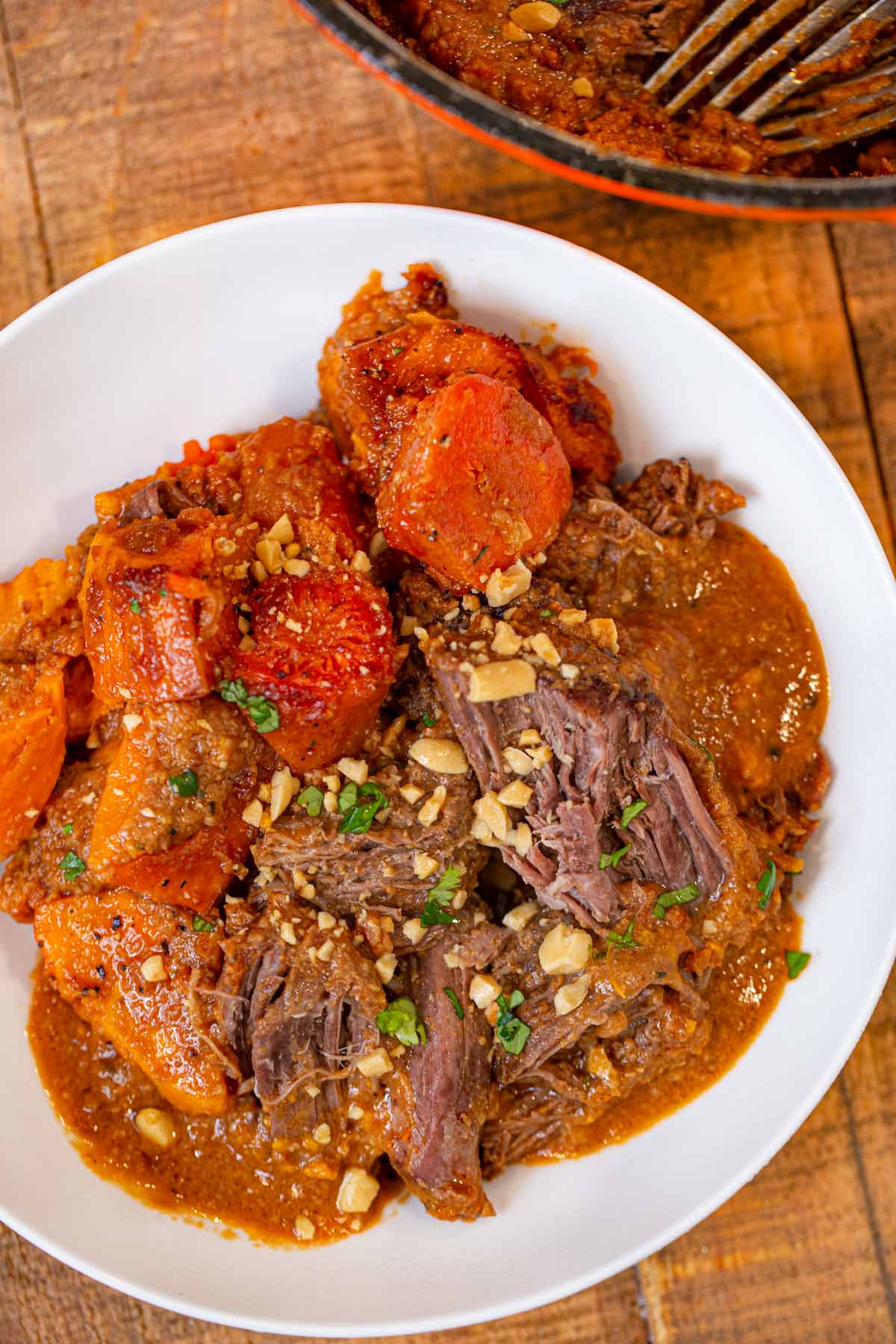 West African Pot Roast serving on plate