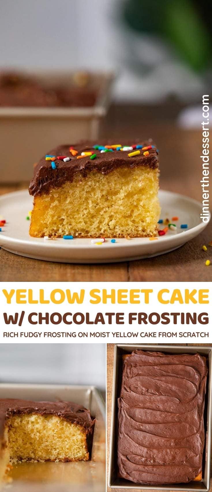 Yellow Sheet Cake with Chocolate Frosting - Sally's Baking Addiction