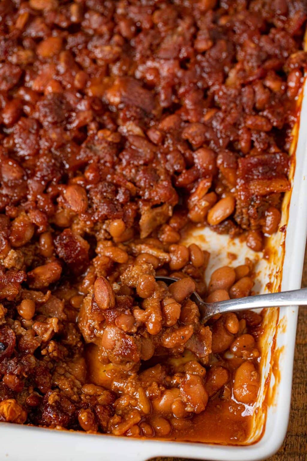 Baked Bean Casserole (with Beef) Dinner, then Dessert