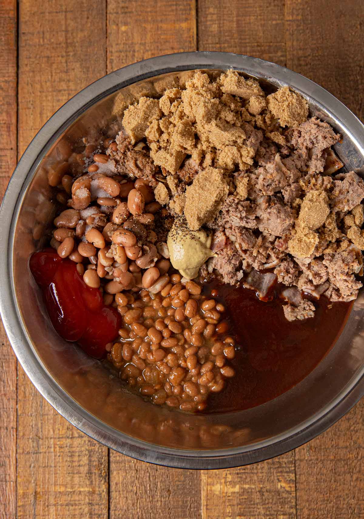 Baked Bean Casserole (with Beef) Dinner, then Dessert