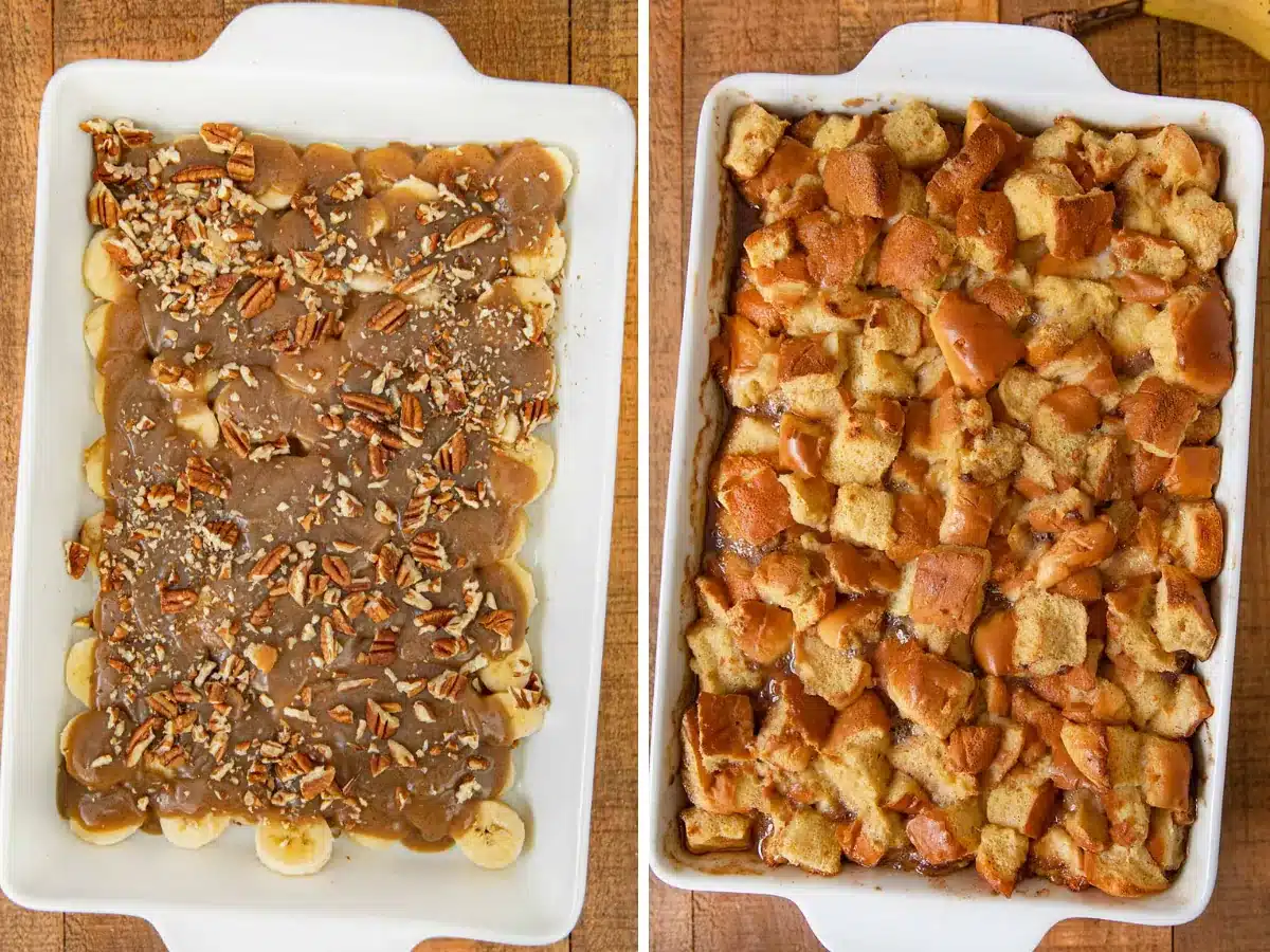 before and after baking collage 