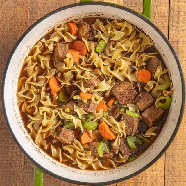 Beef Noodle Soup in pot