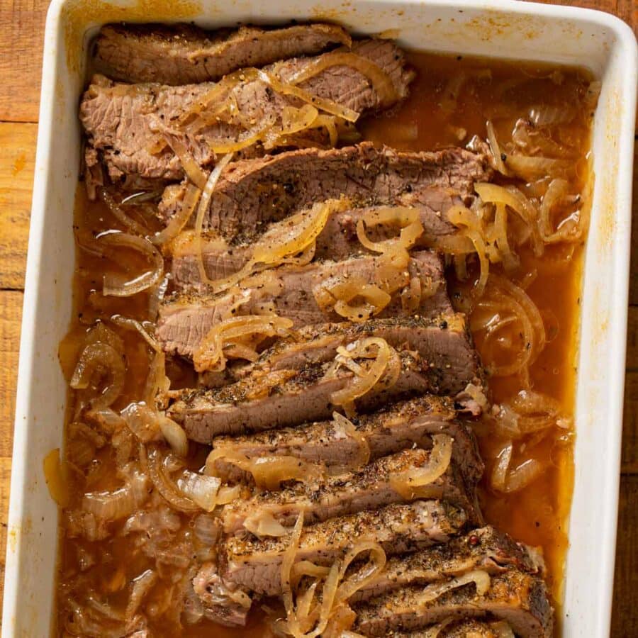 Beer and Onion Brisket Recipe Dinner, then Dessert