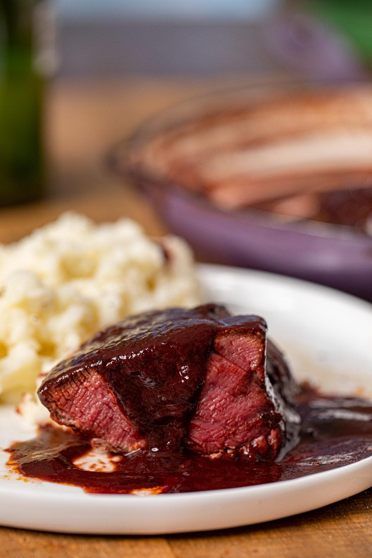 Bordelaise Sauce over filet on steak