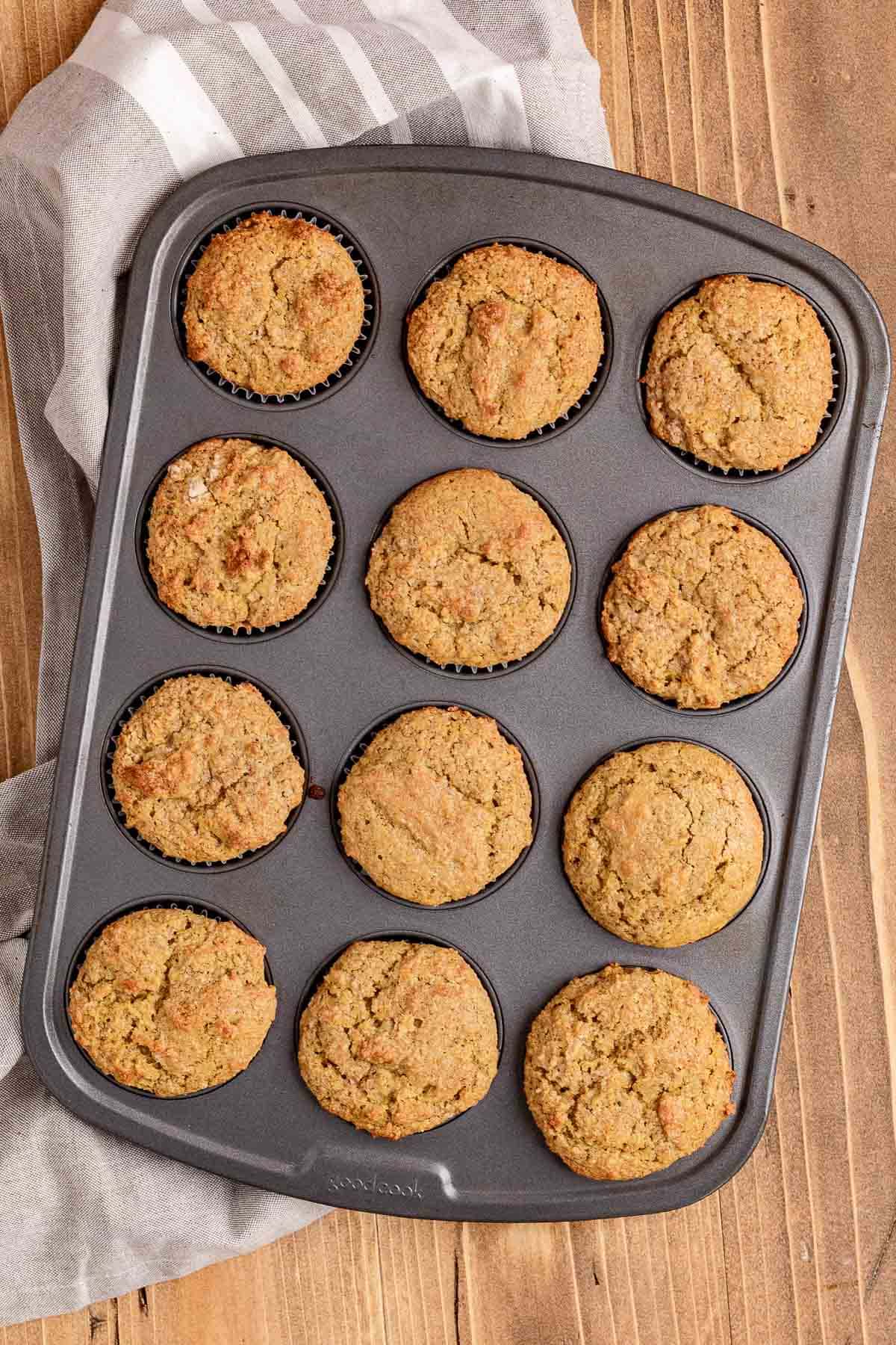 Bran Muffins in Muffin Pan Baked