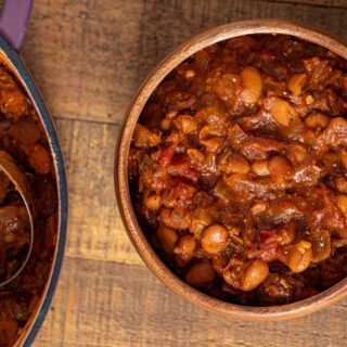 Brisket Chili in bowl