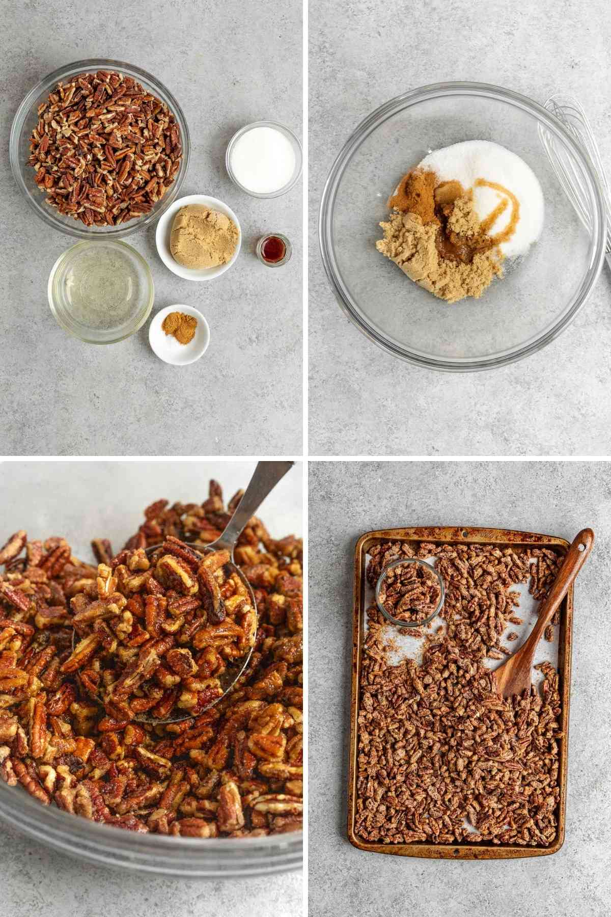 Candied Pecans Collage