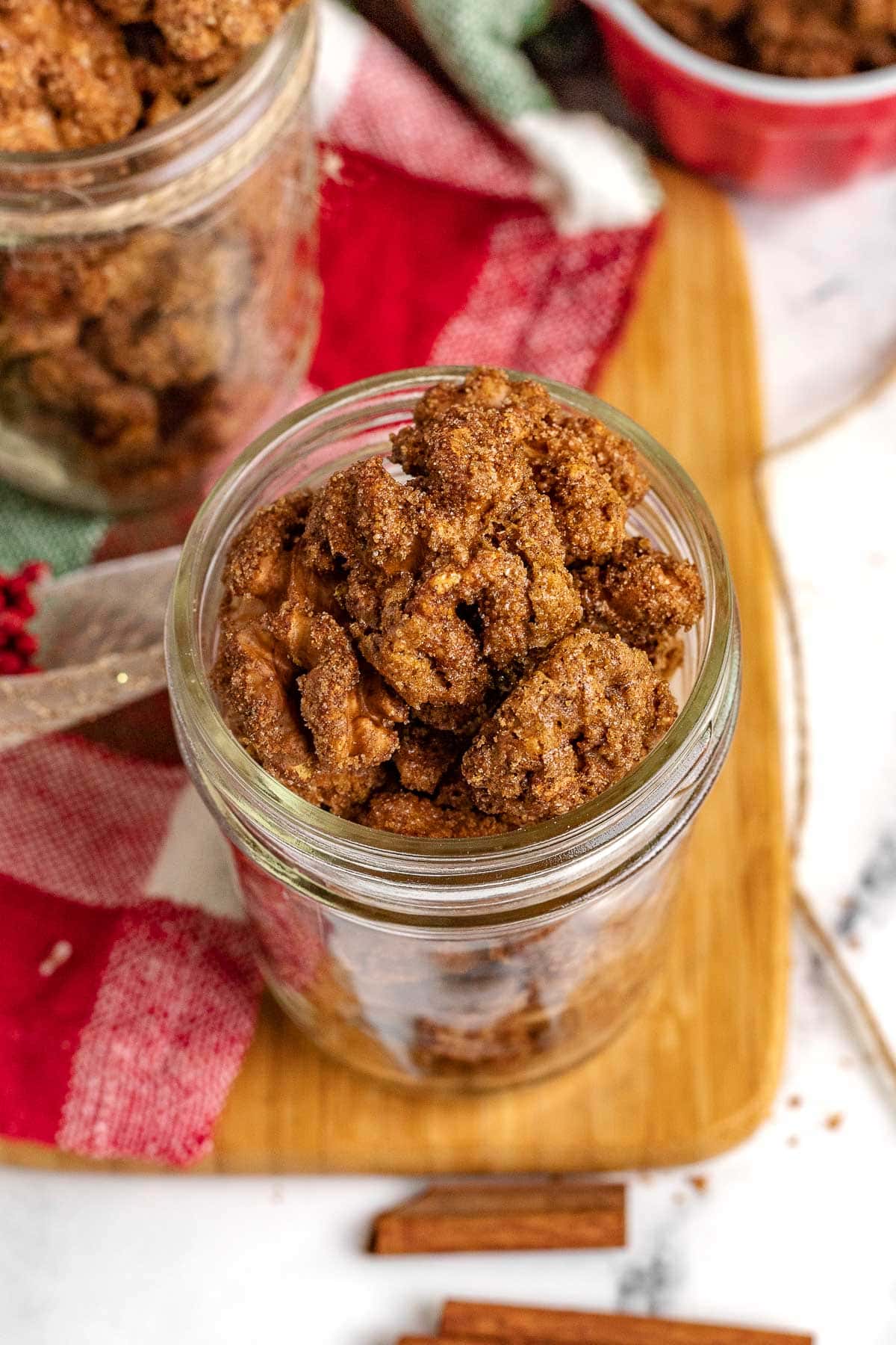 Candied Walnuts in a jar