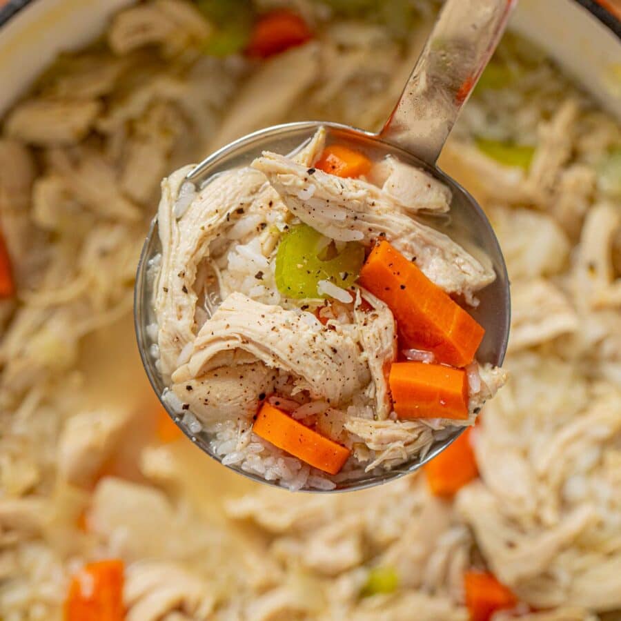 Easy Chicken and Rice Soup Recipe - Dinner, then Dessert