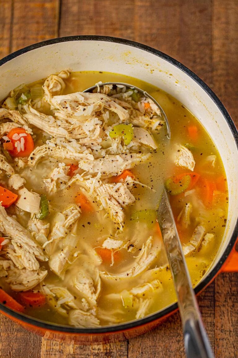 Easy Chicken and Rice Soup Recipe - Dinner, then Dessert