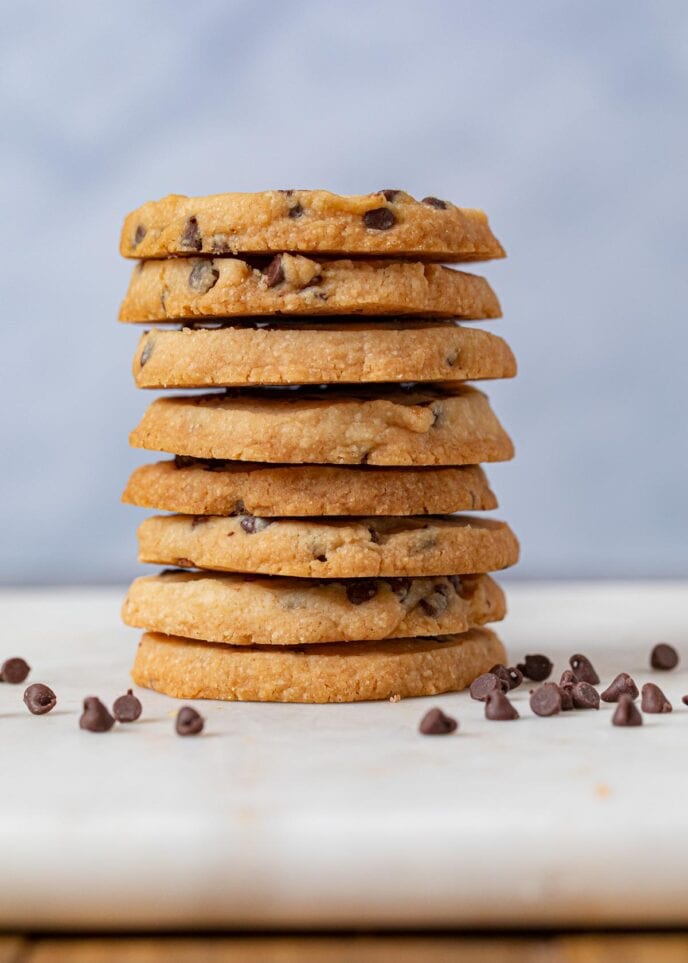 Chocolate Chip Shortbread Cookies Recipe Dinner Then Dessert