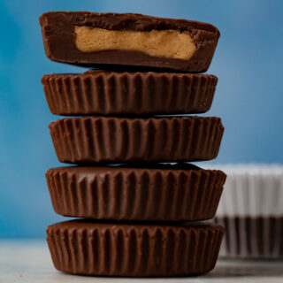 Chocolate Peanut Butter Cups in stack