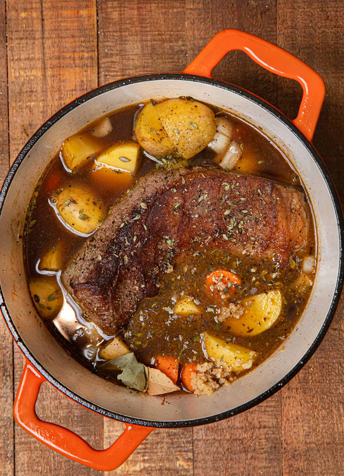 Easy Rump Roast in pot