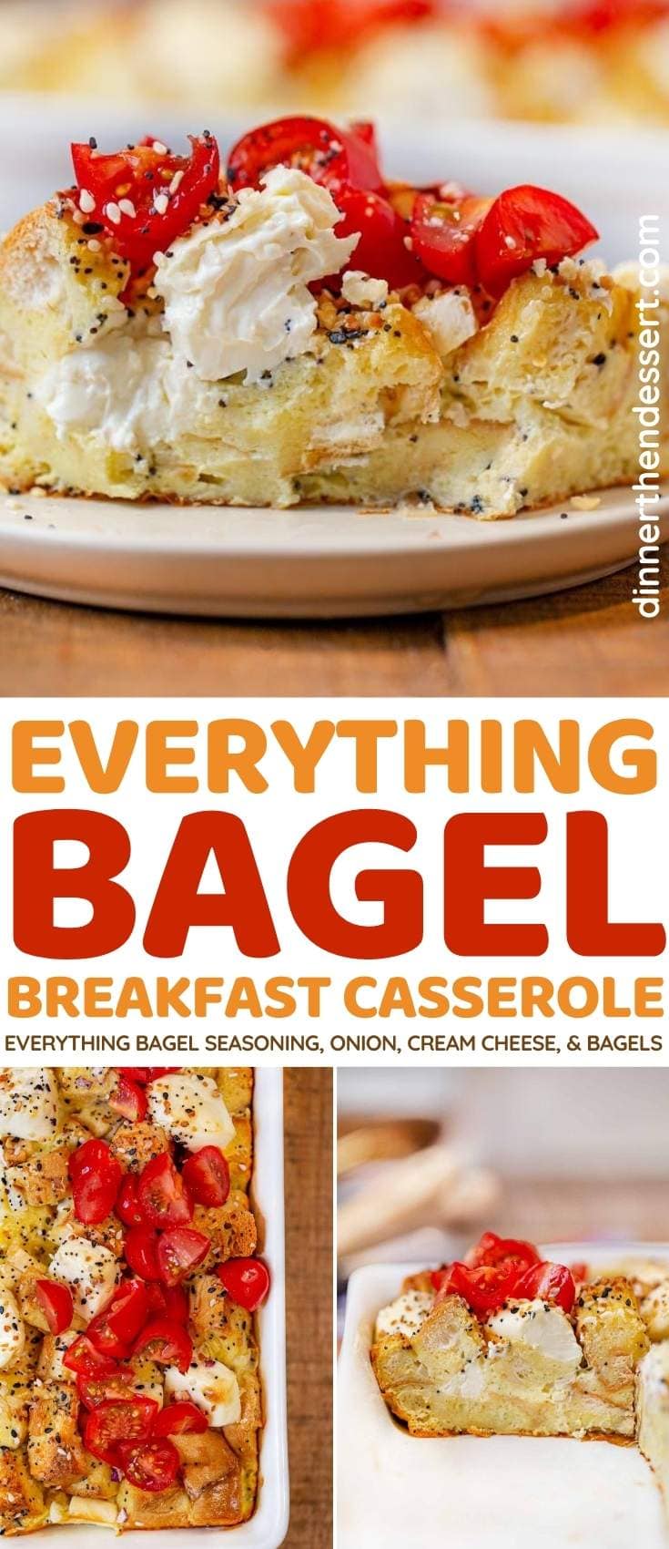 Everything Bagel Breakfast Casserole Recipe- Dinner, then Dessert