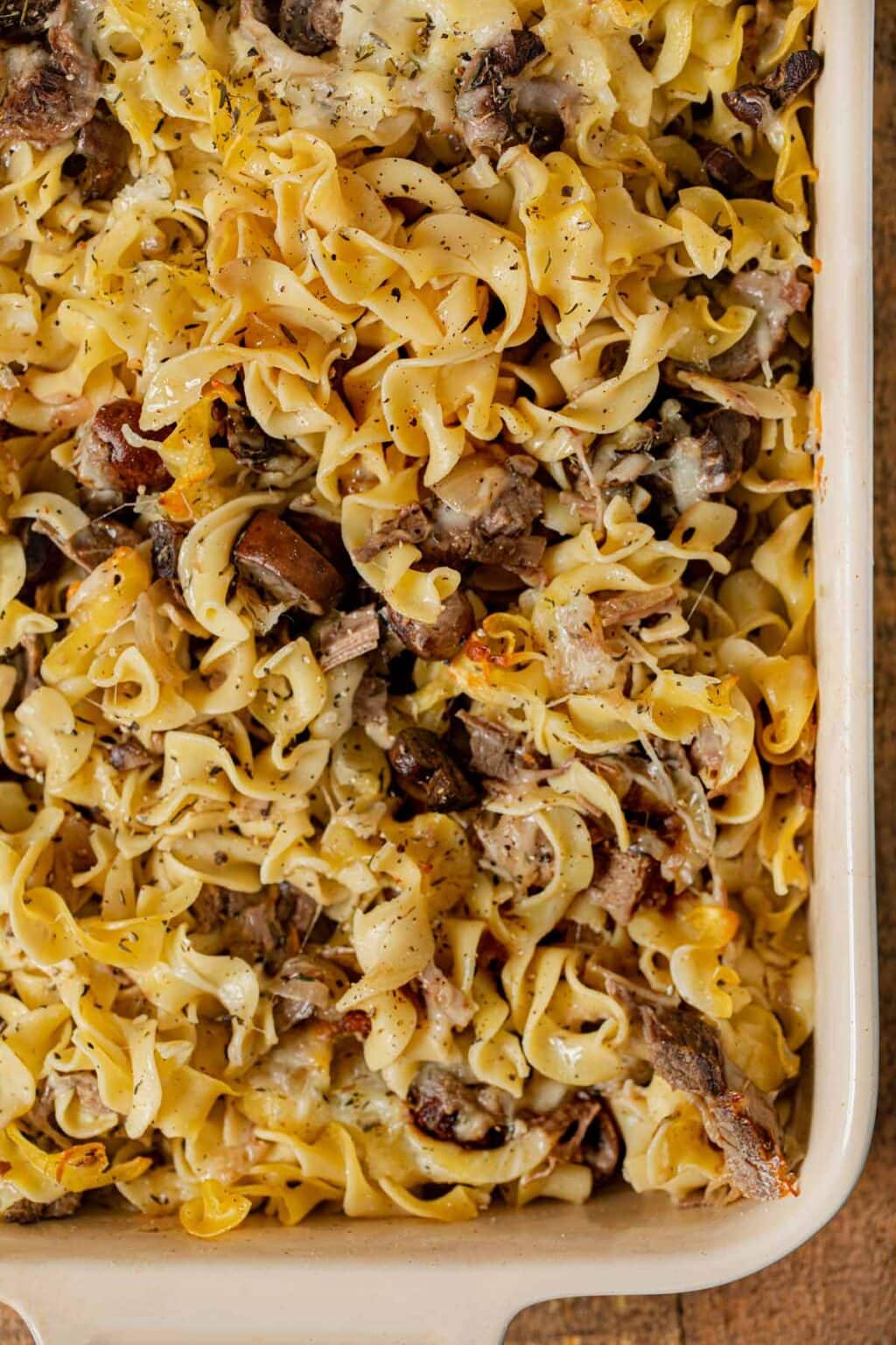 French Onion Beef Noodle Bake (Leftovers Recipe) - Dinner, then Dessert
