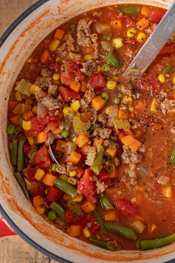 Hamburger Soup in pot