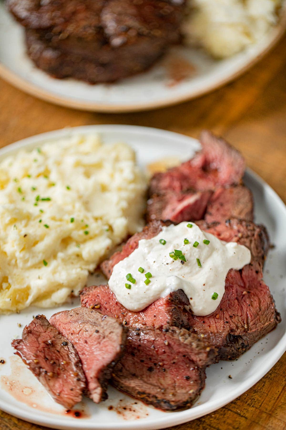 Horseradish Sauce on Beef Tenderloin