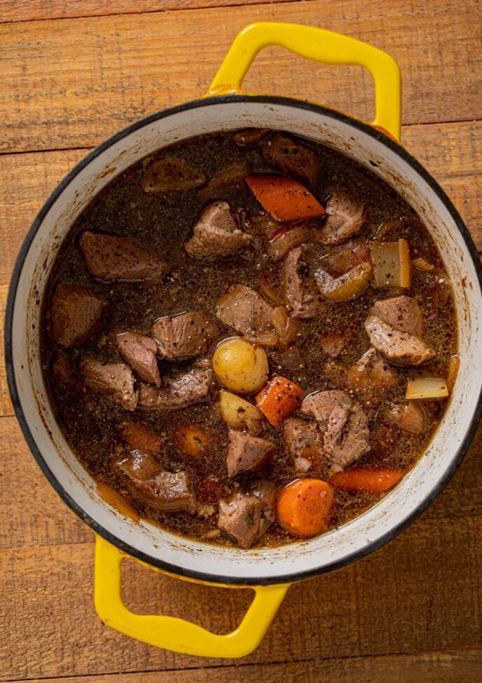 Irish Lamb Stew in pot