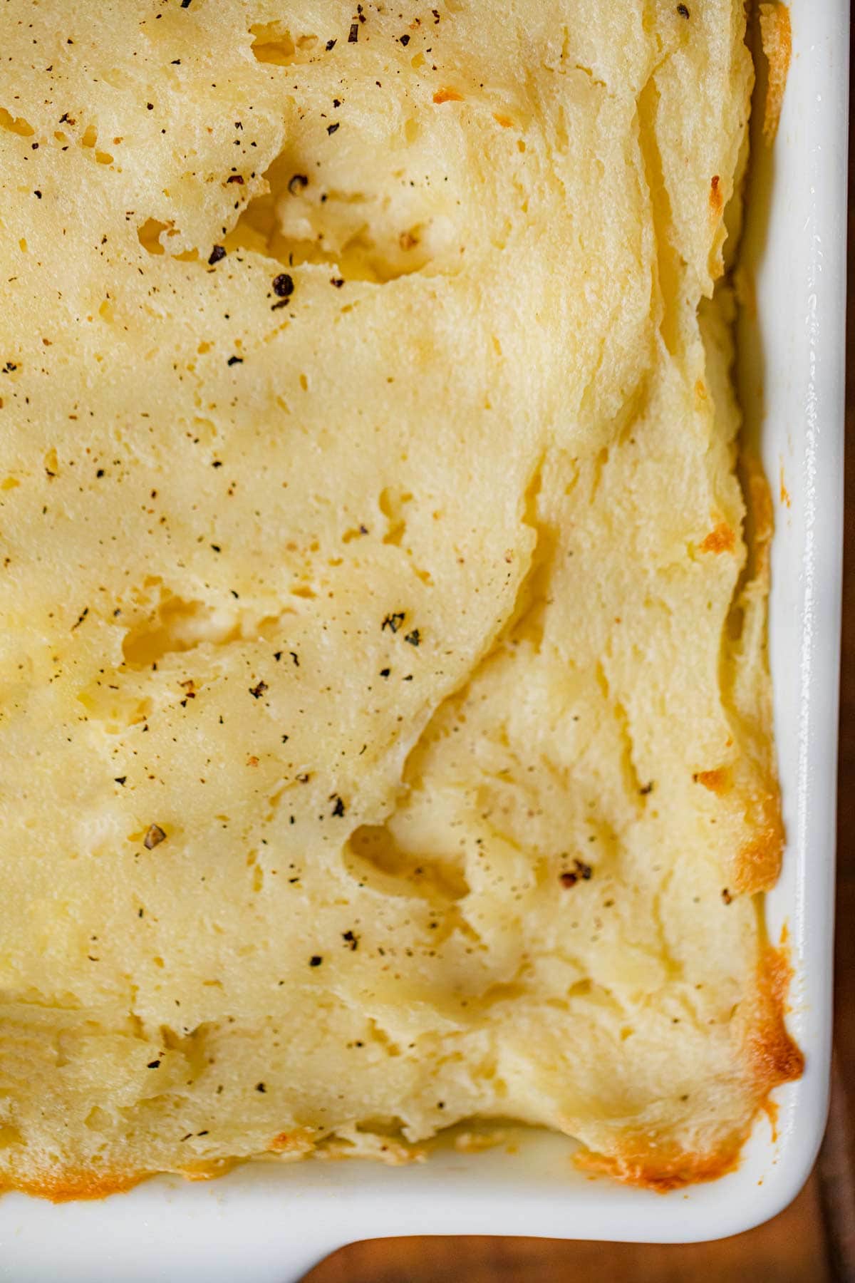 Make-Ahead Mashed Potatoes in baking dish