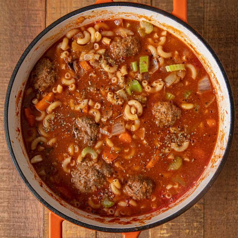 Meatball Soup Recipe- Dinner, then Dessert