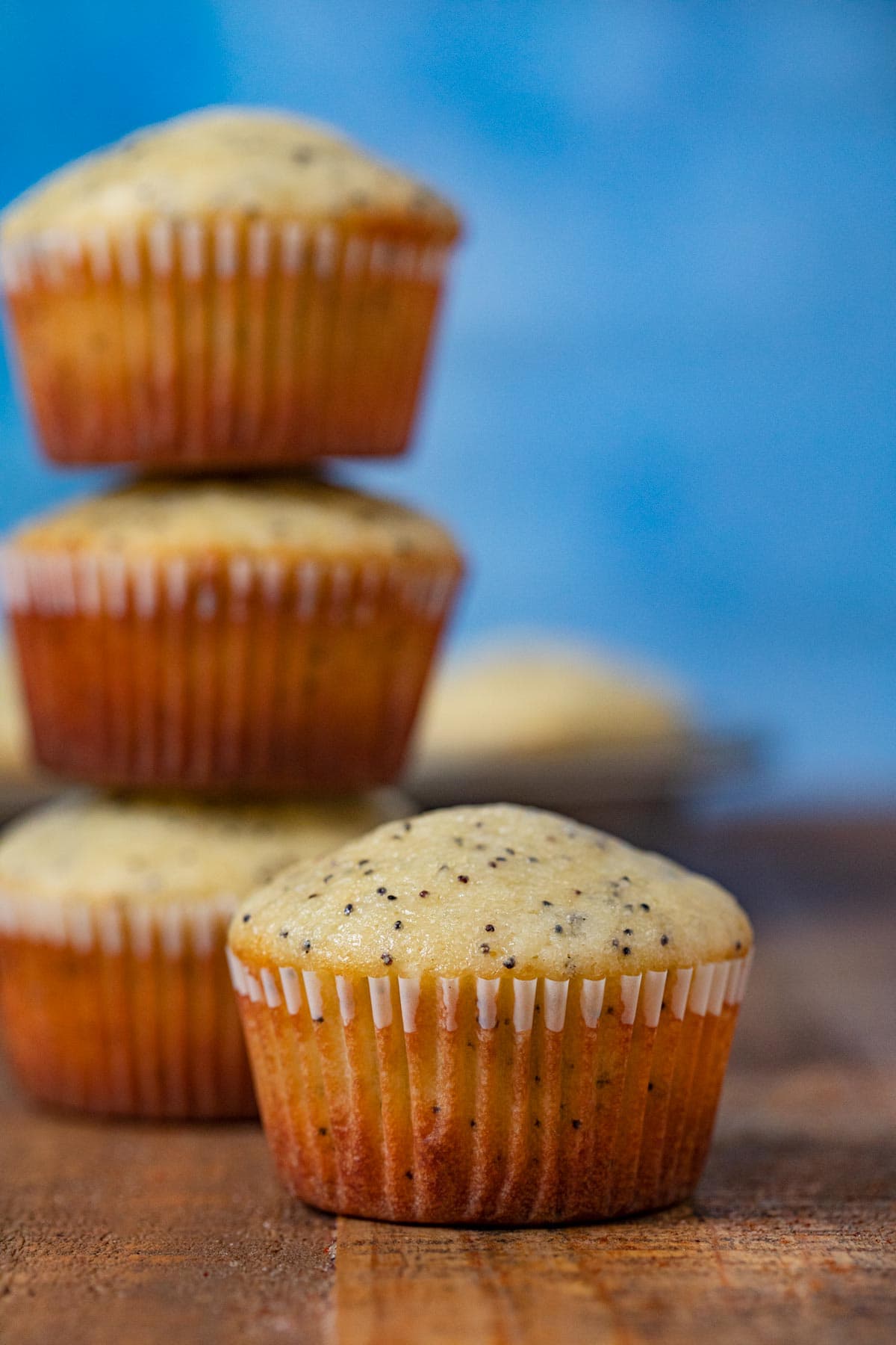 Poppy Seed Muffin on cutting board